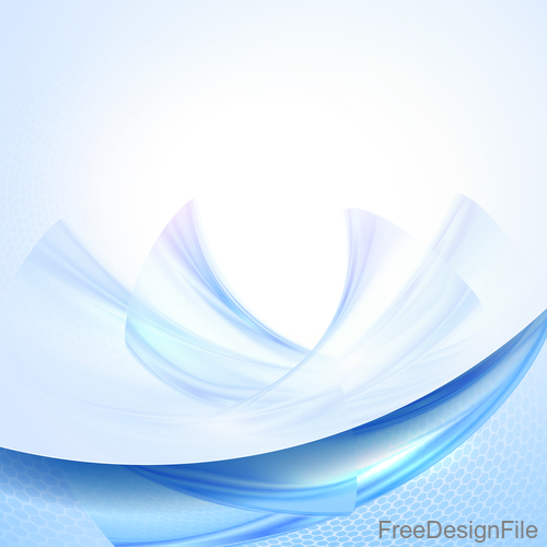 Blue wave with honeycomb background vector 11