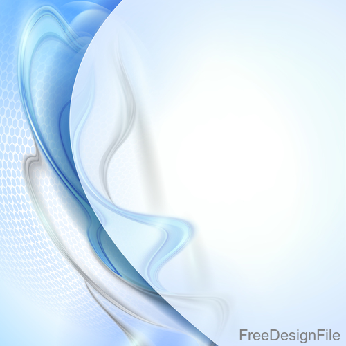 Blue wave with honeycomb background vector 12