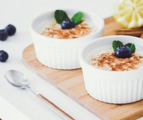 Blueberry yogurt Stock Photo