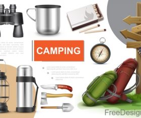 Camping creative design vector