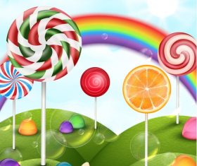 Candies with rainbow vectors 01