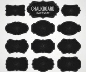 Chalk board frame template vector