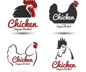 Chicken logos vectors set