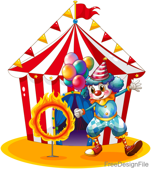 Circus entertainment program design vector 02