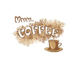 Coffee Stain background design vector 02