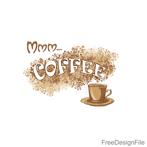 Coffee Stain background design vector 02