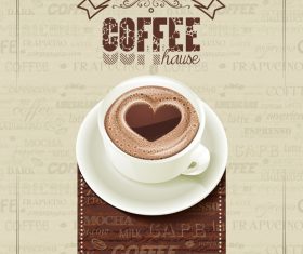 Coffee house poster vintage vector