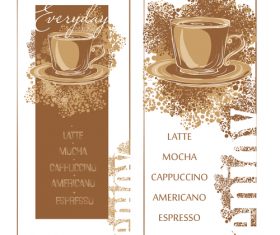 Coffee menu banners vector template