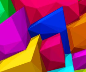 Colorful 3d tris group vector background 01