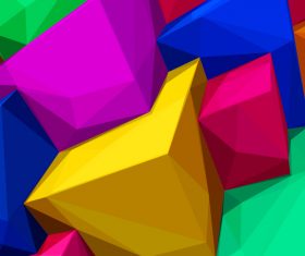 Colorful 3d tris group vector background 02