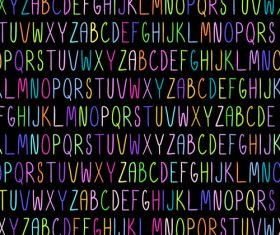 Colorful alphabet seamless pattern vector 02
