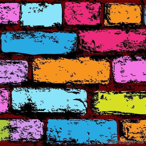 Colorful wall grunge background vector