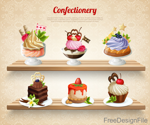 Confectionery design vector