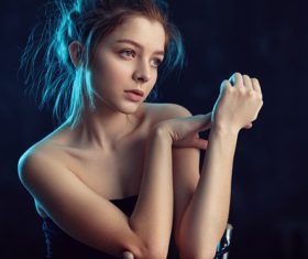 Confused girl Stock Photo