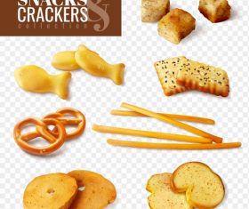 Crackers snacks creative design vector