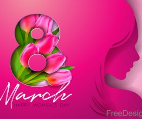 Creative 8 march womens day festival design vector 01