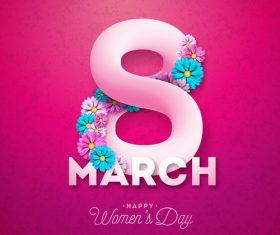 Creative 8 march womens day festival design vector 03
