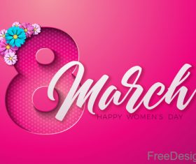 Creative 8 march womens day festival design vector 04