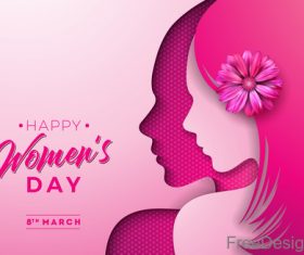 Creative 8 march womens day festival design vector 05