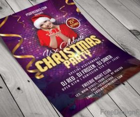 Creative Christmas Night Party Flyer PSD Template
