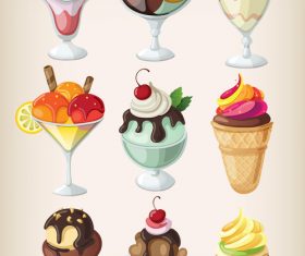 Cup ice cream design vector