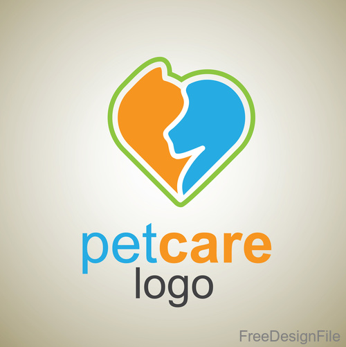 Cute Pet Care Logo design vector 01