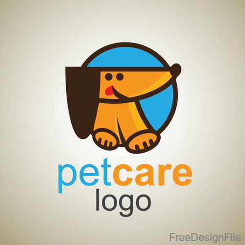 Cute Pet Care Logo design vector 03