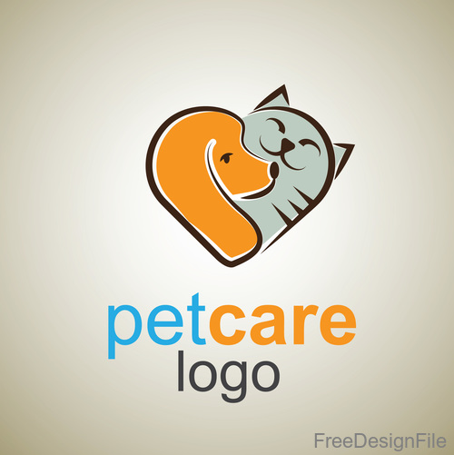 Cute Pet Care Logo design vector 04