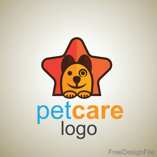Cute Pet Care Logo design vector 05
