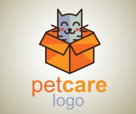 Cute Pet Care Logo design vector 06