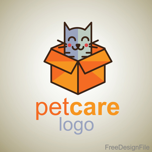 Cute Pet Care Logo design vector 06
