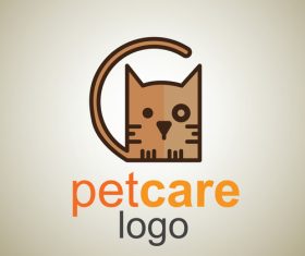 Cute Pet Care Logo design vector 07