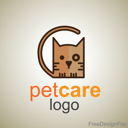 Cute Pet Care Logo design vector 07