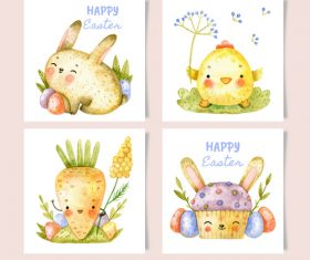 Cute easter card hand drawn vector