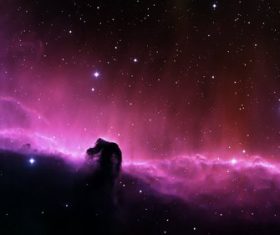 Dark Nebula in night sky Stock Photo