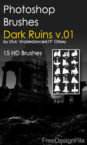 Dark Ruins HD Photoshop Brushes