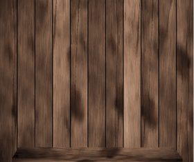 Dark wooden shelf vector design