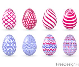 Decor pattern with easter egg vector