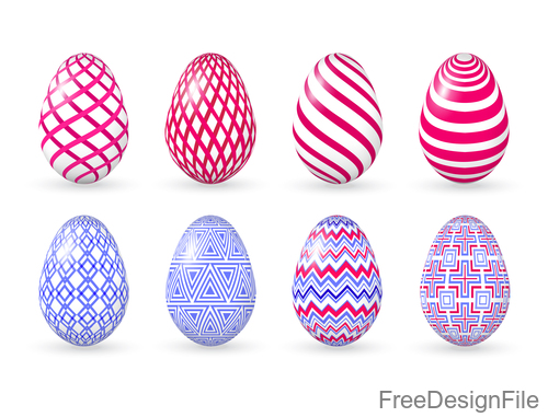Decor pattern with easter egg vector