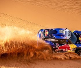 Desert Vehicle Endurance Race Stock Photo