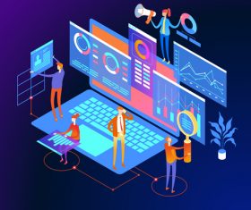 Digital marketing strategy template vector