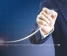 Drawing Curving Trend Line Stock Photo 01