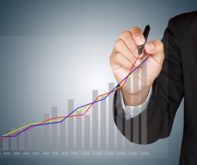 Drawing Curving Trend Line Stock Photo 02