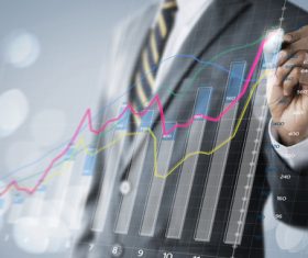 Drawing Curving Trend Line Stock Photo 03