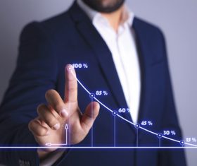 Drawing Curving Trend Line Stock Photo 04