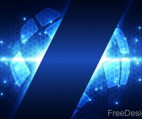 Earth with electric technology background vector 01