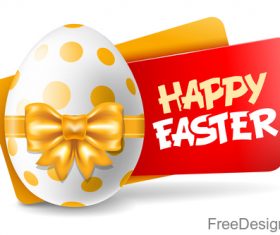 Easter banners with egg and bows vector