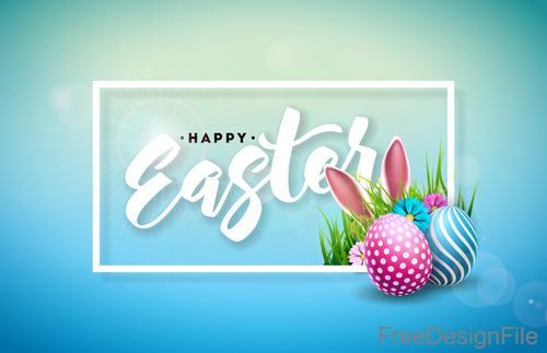 Easter blurs background design vector