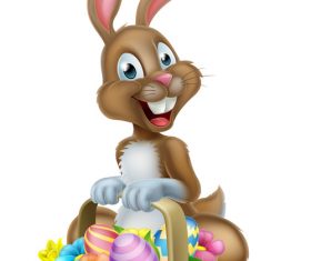 Easter bunny funny illustration vector 01