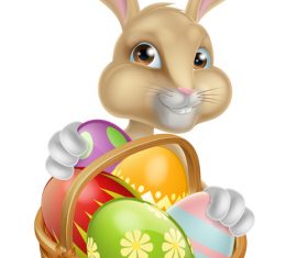 Easter bunny funny illustration vector 04